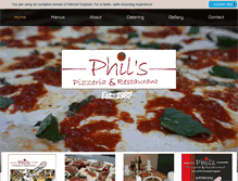 Tablet Screenshot of philspizza1.com